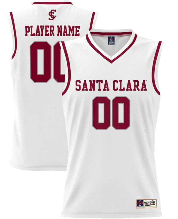 Mens Santa Clara University Custom White College Basketball Swingman Jersey